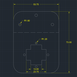acrylic bracket measurements