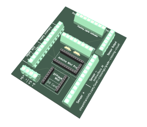 Level crossing circuit board 3 d model