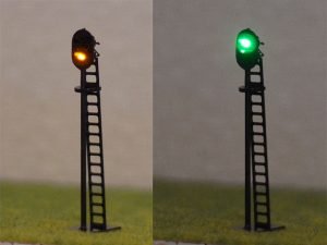 2 aspect signal light green and yellow lights